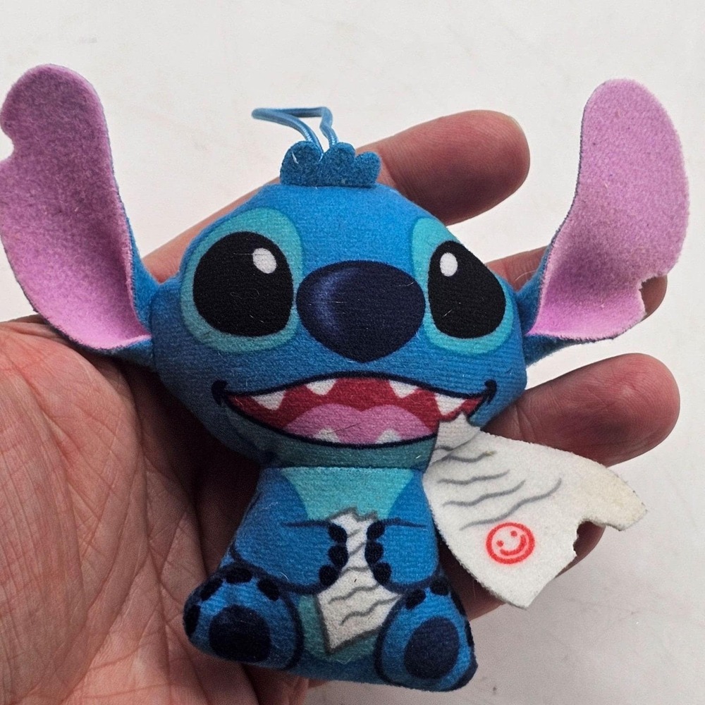 Disney Lilo & Stitch Mischief Stitch Mini Plush Stuffed Toy Small Blue Hanging